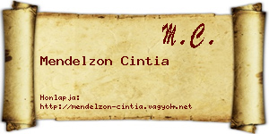 Mendelzon Cintia névjegykártya
